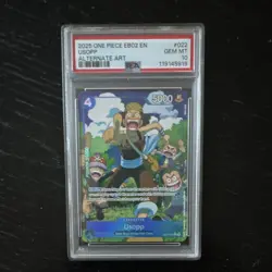 Bandai 2025 One Piece Card Game Usopp EB02-022 Alt Art Foil PSA 10 EN - Image 1