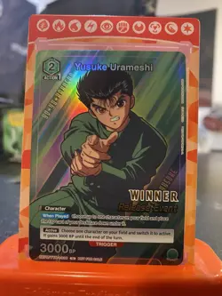 Union Arena Yusuke Urameshi Release Event Winner Stamp Promo Yuyu Hakusho - Image 1