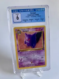 Pokemon Gengar TCG 20/62 1st Edition Non-Holo Card Fossil - Image 1