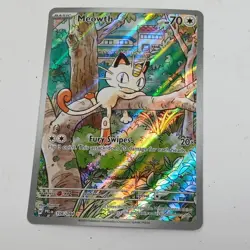 Meowth 106/094 Holo Illustration Rare Phantasmal Flames Pokemon Card - Image 1