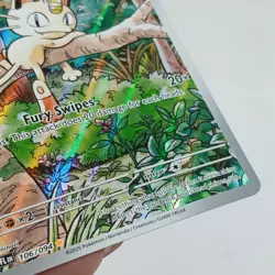 Meowth 106/094 Holo Illustration Rare Phantasmal Flames Pokemon Card - Image 3