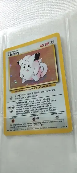 3 pokemon cards. Original base set 102. Clefairy holo, Beedrill, Electrode. - Image 1