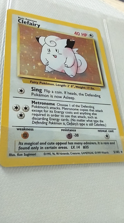 3 pokemon cards. Original base set 102. Clefairy holo, Beedrill, Electrode. - Image 4