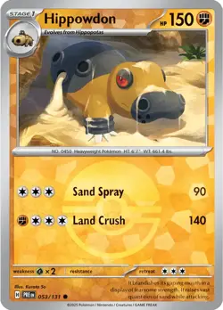 Hippowdon 53/131 Poke Ball Holo Common Prismatic Evolutions Pokemon Cards - Image 1