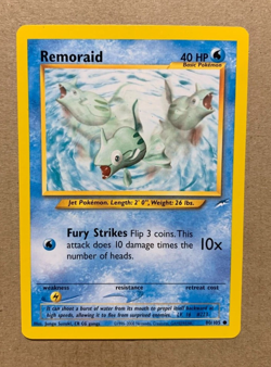 Remoraid 80/105 Neo Destiny - Common Pokemon Card - NM - Image 1