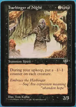 Harbinger of Night Mirage PLD Black Rare MAGIC MTG CARD (ID# 516098) ABUGames - Image 1