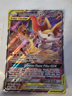 Pokemon TCG Charizard & Braixen GX SM230 Jumbo Oversized Card Promo Holo Rare LP - Image 1