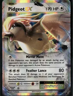Pidgeot EX Ultra Rare XY Evolutions 64/108 Colorless Holofoil Pokemon Card - Image 1