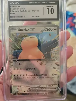 Pokemon TCG Snorlax EX 76/131 Prismatic Evolutions Double Rare Holo Card. - Image 1
