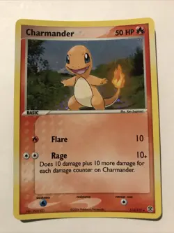 Pokemon TCG Charmander Secret Rare Holo 113/112 FireRed & LeafGreen Card - Image 1
