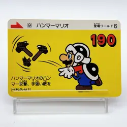 Hammer Super Mario Bros 3 Carddass 1988 Nintendo Japan Vintage Card Rare No9 190 - Image 1