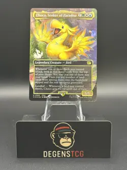 MTG Final Fantasy Choco Seeker of Paradise 0569 Borderless Chocobo Track Foil NM - Image 1
