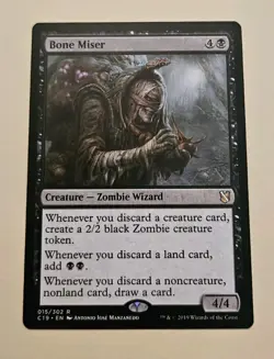Magic: The Gathering Bone Miser Commander 2019 015/302 Rare NM Non-Foil - Image 1