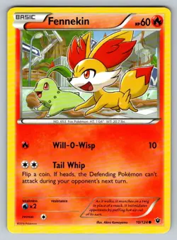 2016 Pokemon XY Fates Collide Fennekin 10/124 NM - Image 1