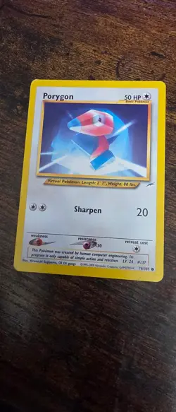 Porygon 78/105 Common Neo Destiny Pokemon Lightly Played - Image 1