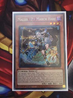 Yu-Gi-Oh! Maliss P March Hare ALIN-EN023 1st Edition LP Secret Rare - Image 1