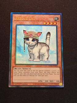 Yu-Gi-Oh! TCG Rescue Cat RA02-EN001 Ultimate Rare NM/M - 1st Ed. - Image 1