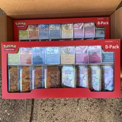 Pokemon Prismatic Evolutions 8 Mini-Tins with Promo Cards Costco 2-Pack IN HAND - Image 1