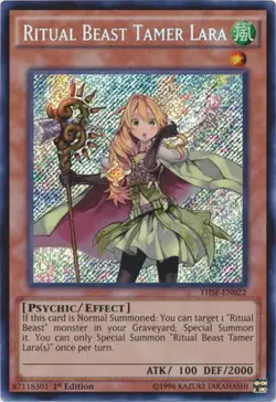 Ritual Beast Tamer Lara - THSF-EN022 - Secret Rare - Unlimited Edition NM Yugioh - Image 1
