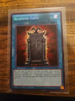 Yu-Gi-Oh! TCG Illusion Gate MZMU-EN023 1st Edition Secret Rare Near Mint - Image 1