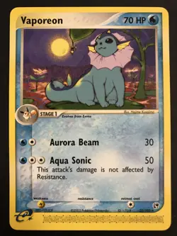 Vaporeon 25/100 EX Sandstorm Non-Holo Rare Pokemon Card NM/Mint - Image 1