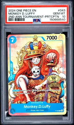2024 ONE PIECE PROMOS #043 MONKEY D. LUFFY PSA 10 - Image 1