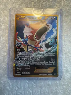 Pokemon TCG Gyarados EX 123/122 XY Breakpoint Gold Secret Rare Card LP-MP - Image 1