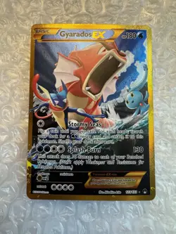 Pokemon TCG Gyarados EX 123/122 XY Breakpoint Gold Secret Rare Card LP-MP - Image 3