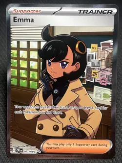 Emma 107/086 Chaos Rising Trainer Full Art Holo Pokemon Card - Image 1