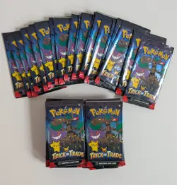 Lot Of 64 Sealed Packs Pokemon Trick or Trade 2024 (3 Cards Per Pack) - Image 1