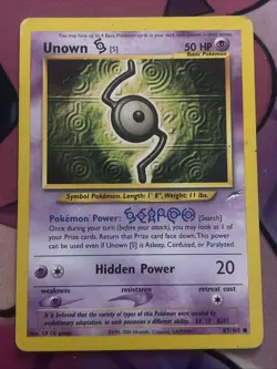 Unown [S] 87/105 Neo Destiny - Common Pokemon Card - - Image 1