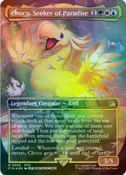 1 x Choco, Seeker of Paradise - Chocobo Track Foil - Final Fantasy - LP - MTG - Image 1