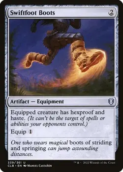 NM Foil Swiftfoot Boots, MTG, Baldur's Gate, Magic, 339 - Image 1