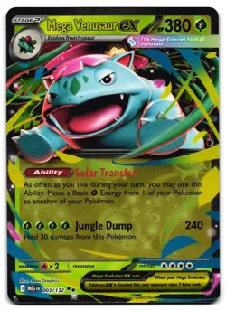 Mega Venusaur ex 003/132 - 🌊 Mega Evolution Double Rare Pokemon TCG 🖤 - NM - Image 1