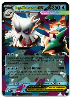 Mega Abomasnow ex 036/132 - 🌊 Mega Evolution Double Rare Pokemon TCG 🖤 - NM - Image 1