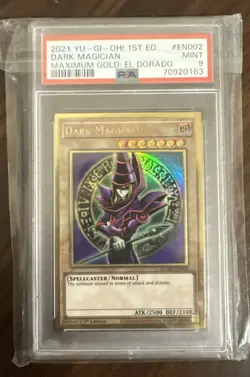 2021 YU-GI-OH! MAXIMUM GOLD: EL DORADO #EN002 DARK MAGICIAN PSA 9 - Image 1