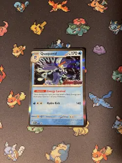 Pokemon Cards Quaquaval SVP005 Scarlet & Violet Prerelease STAMPED Promo- (NM) - Image 1