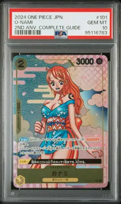 O-Nami One Piece 2024 2nd Anniversary Complete Guide Japanese OP06-101 R PSA 10 - Image 1