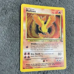 Pokemon TCG Fossil Set Moltres Holo/Non Holo Pokemon Card Bundle LP-MP - Image 5