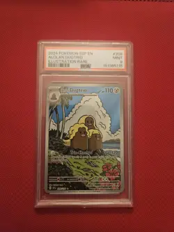 PSA 9 Pokemon TCG Alolan Dugtrio Card 208/191 Surging Sparks PSA 9 - Image 1