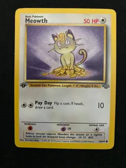Meowth 1st edition 56/64 Jungle Set | Near Mint (NM) - 1999 vintage Pokemon card - Image 2