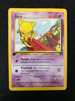 Abra 1st edition 49/82 Team Rocket | Near Mint (NM) vintage Pokemon card WOTC - Image 1