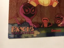 Pokemon Topps Card Pikachu's Vacation #55 Success Foil HOLO Black Logo - Image 2