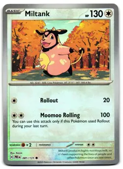 Miltank 081/131 - MASTER BALL Prismatic Evolutions Common Pokemon TCG- M/LP Card - Image 1
