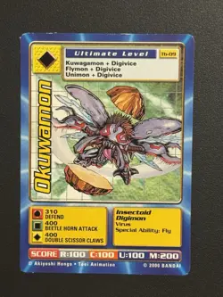 Digimon Okuwamon Tb-09 Taco Bell Promo Card 2000 - Image 1