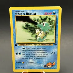 Pokemon TCG 1st Edition Gym Challenge Misty’s Horsea 87/132 LP Vintage Card 2000 - Image 1