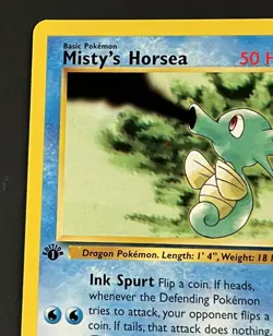 Pokemon TCG 1st Edition Gym Challenge Misty’s Horsea 87/132 LP Vintage Card 2000 - Image 3