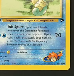 Pokemon TCG 1st Edition Gym Challenge Misty’s Horsea 87/132 LP Vintage Card 2000 - Image 4
