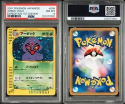 PSA 8 NM 2001 Arbok Holo 099/128 1st ED Pokemon e Card Japanese Vintage Old - Image 3