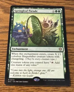 Springleaf Parade Commander: Lorwyn Eclipsed NM MTG MAGIC FRESH - Image 1